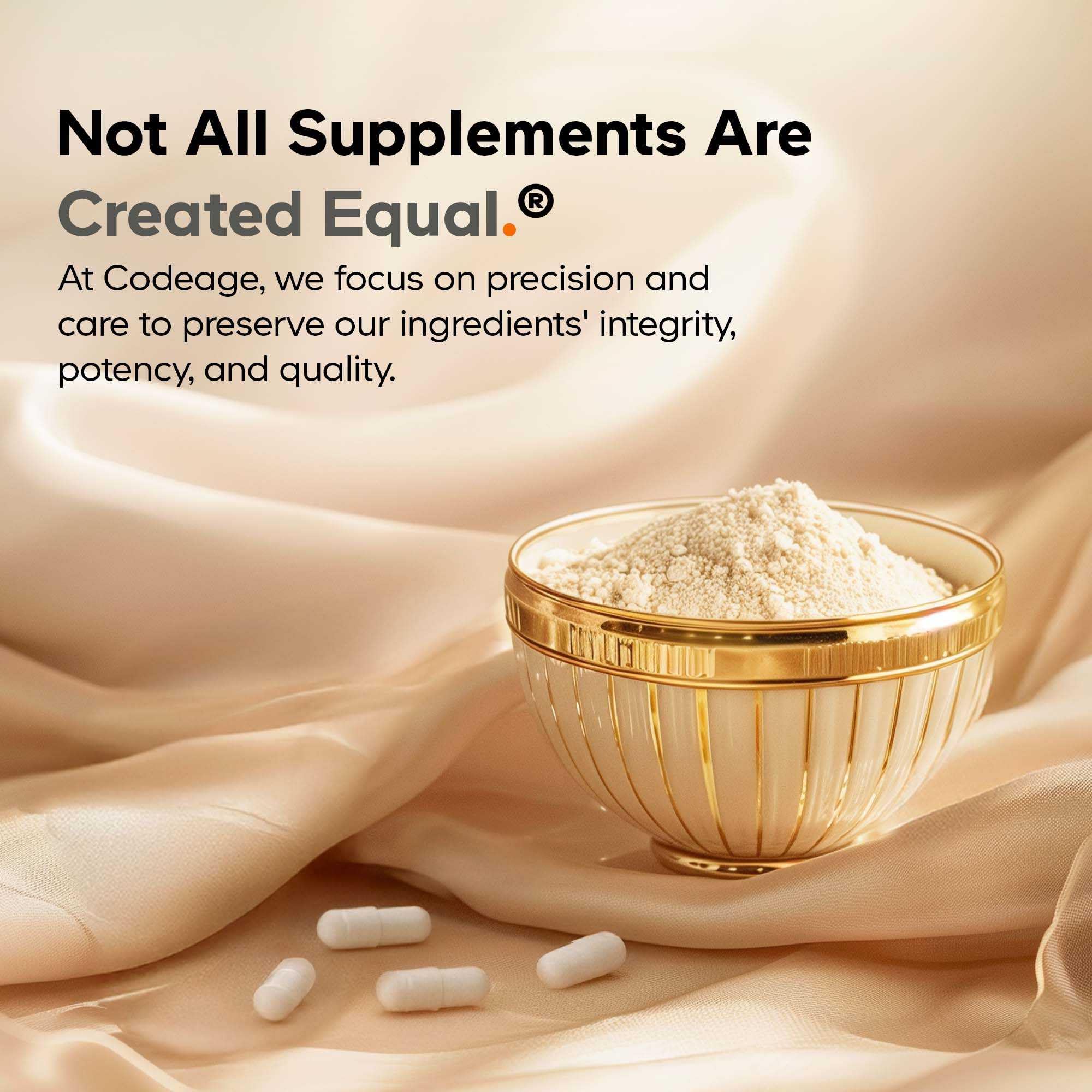 Probiotics capsules array highlighting gut-friendly ingredients from Codeage.