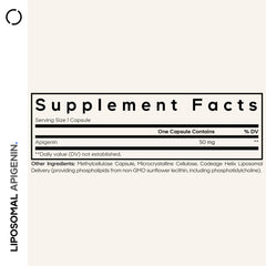 Codeage Liposomal Apigenin capsule closeup showing chamomile-derived flavonoid