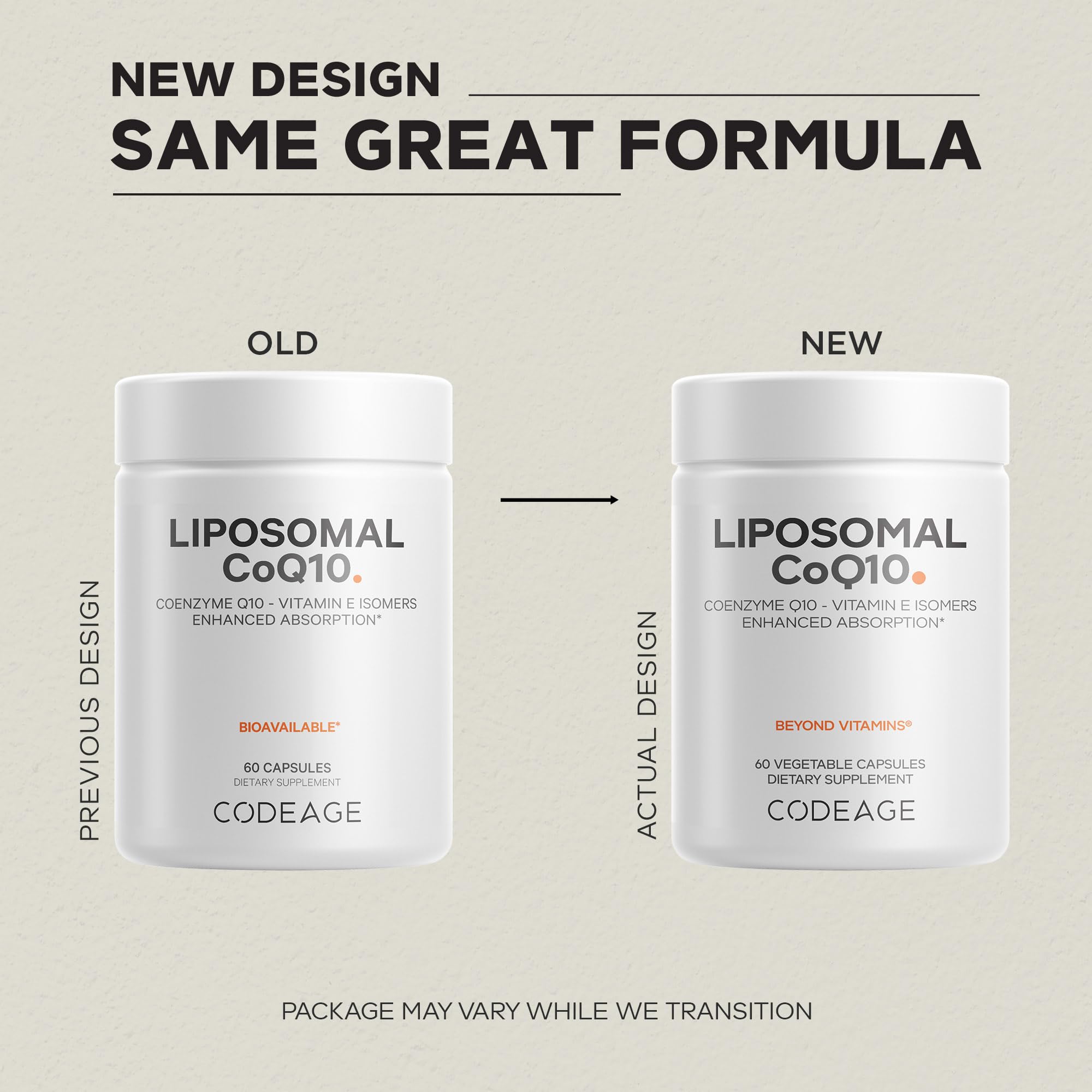 Codeage liposomal delivery concept with phospholipids and CoQ10
