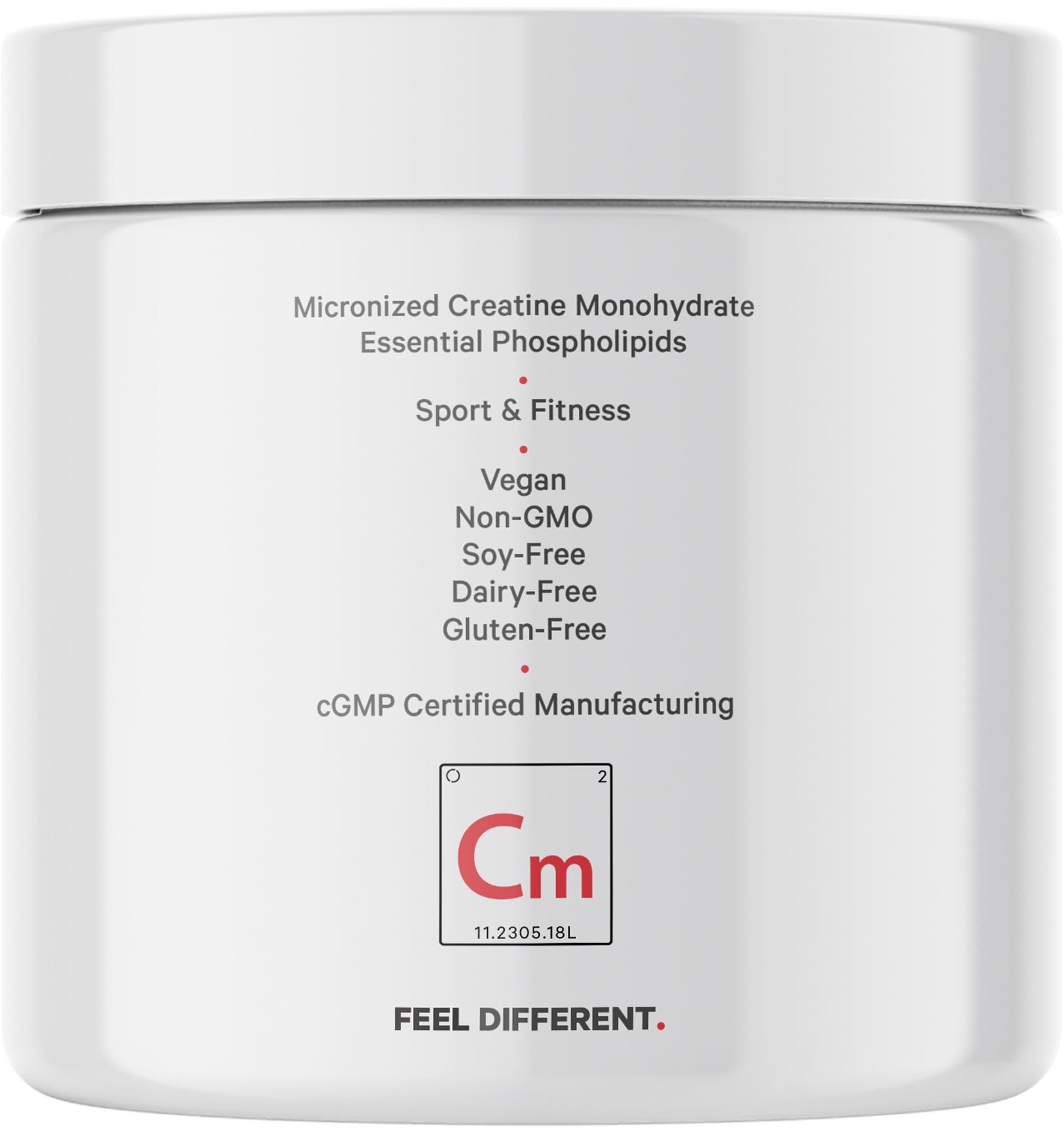 Codeage Liposomal Creatine powder in a modern kitchen setup.