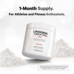 Codeage Liposomal Creatine mixed in water showing easy dissolving.