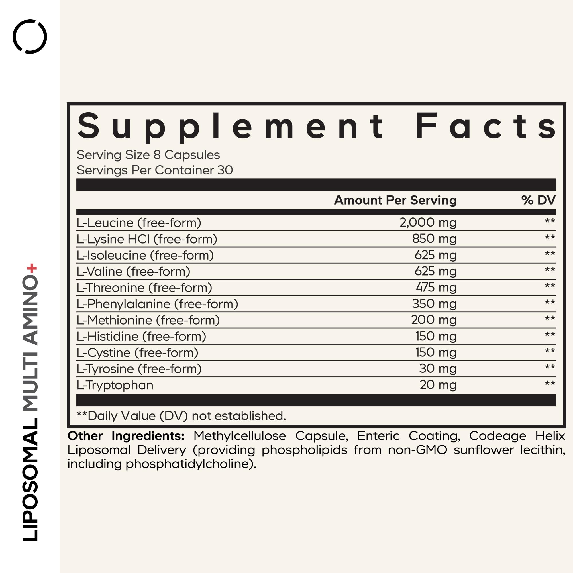 Codeage liposomal delivery capsules highlight purity and advanced delivery.