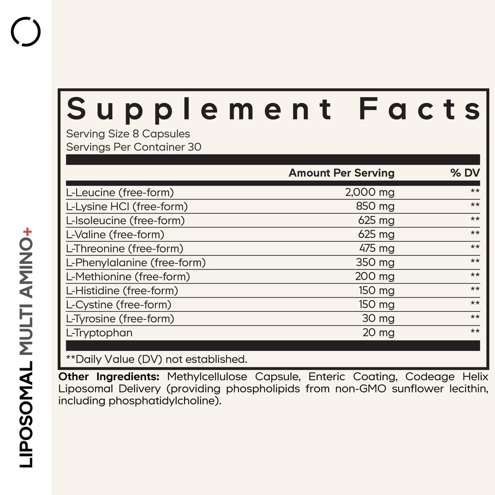 Codeage liposomal delivery capsules highlight purity and advanced delivery.