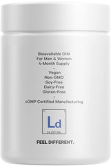 Clean-label packaging and calm font, Codeage Liposomal DIM-E+ lifestyle-friendly product.