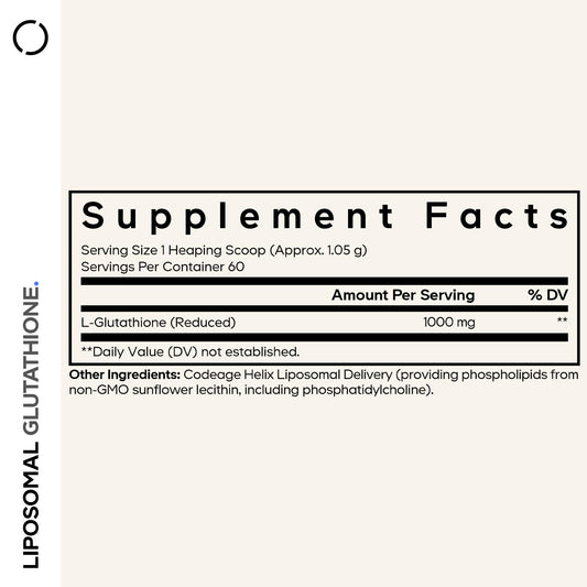 Codeage Liposomal Glutathione Powder scoop-dispense demonstrates easy daily serving.