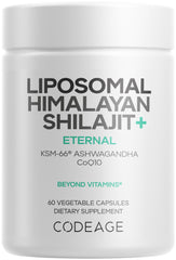 Codeage liposomal Himalayan Shilajit capsules in bottle for enhanced nutrient delivery