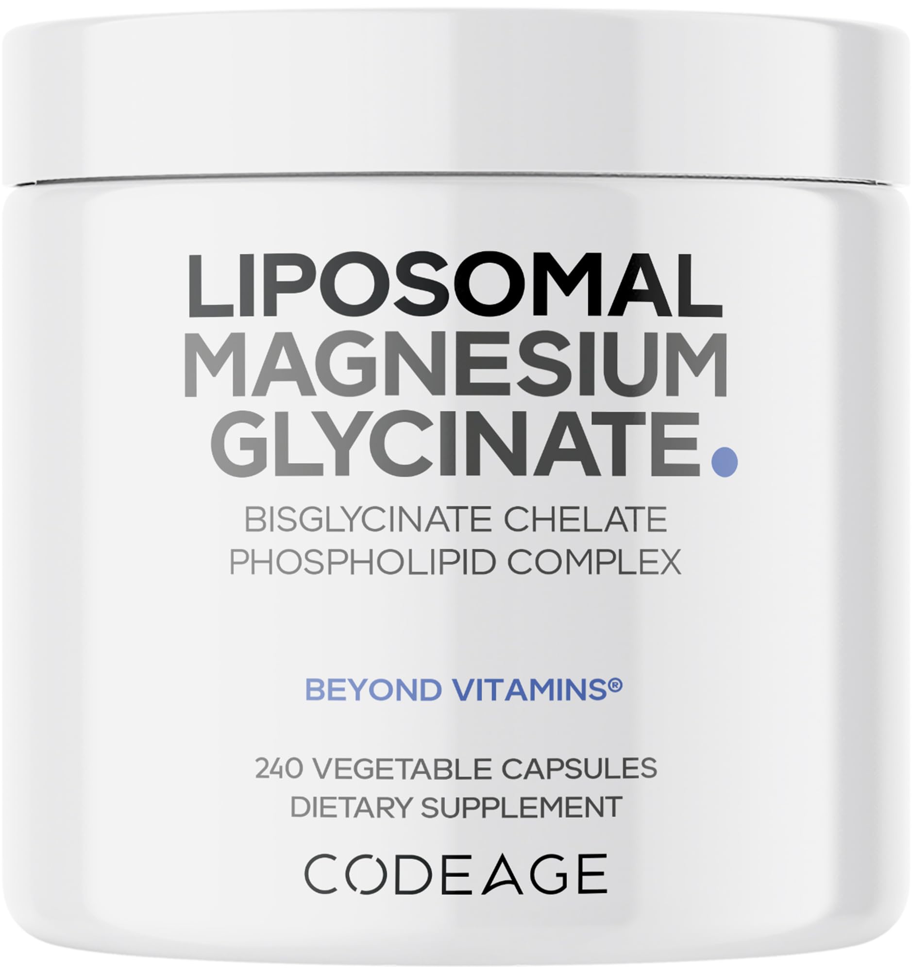 Codeage Liposomal Magnesium Glycinate bottle shown for daily supplementation