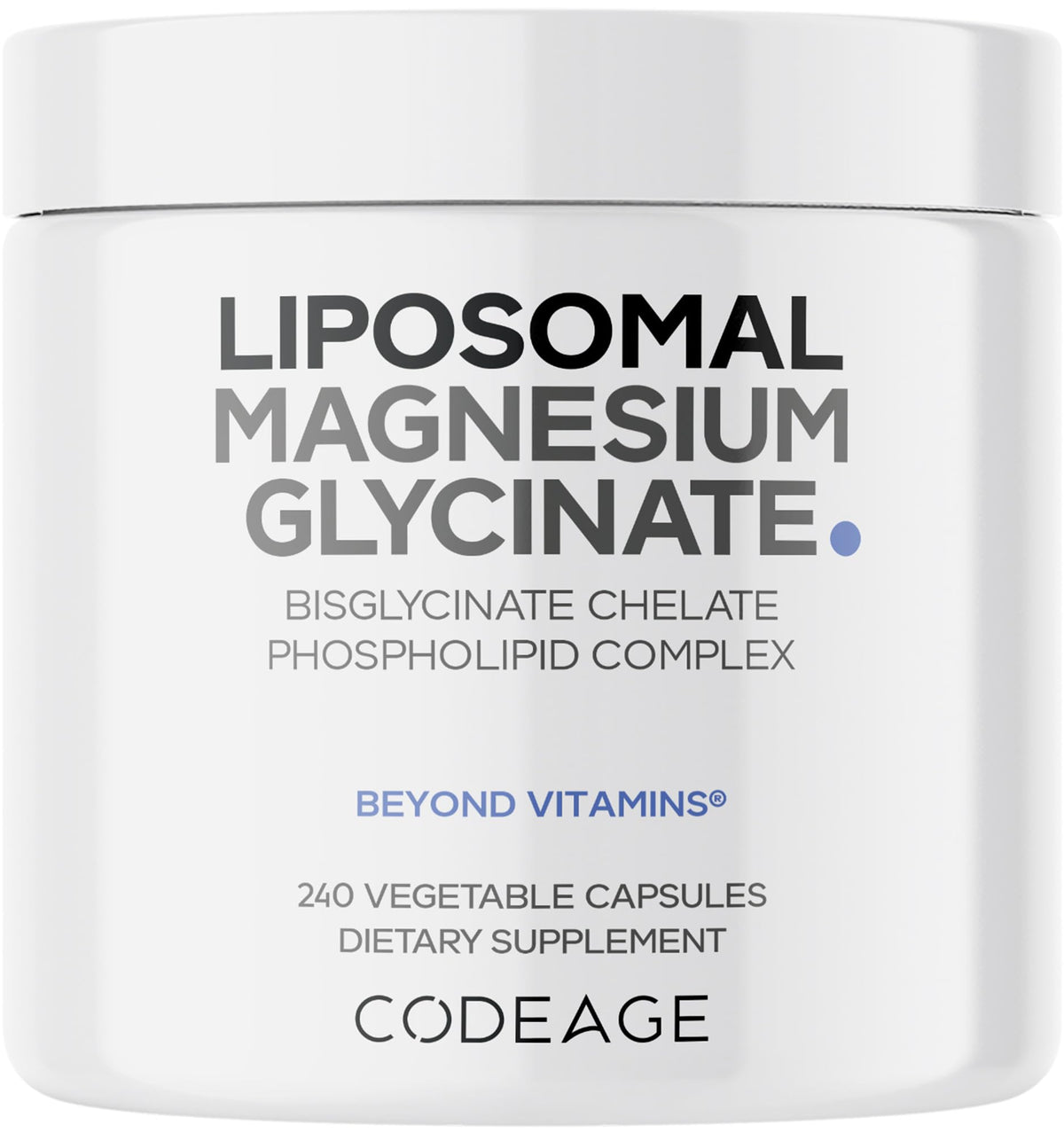Codeage Liposomal Magnesium Glycinate bottle shown for daily supplementation