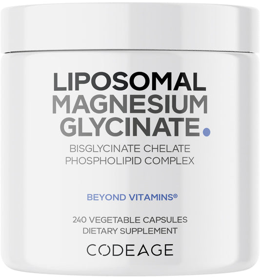 Codeage Liposomal Magnesium Glycinate bottle shown for daily supplementation