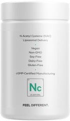 Codeage Liposomal NAC packaging arranged for lifestyle and wellness shot.