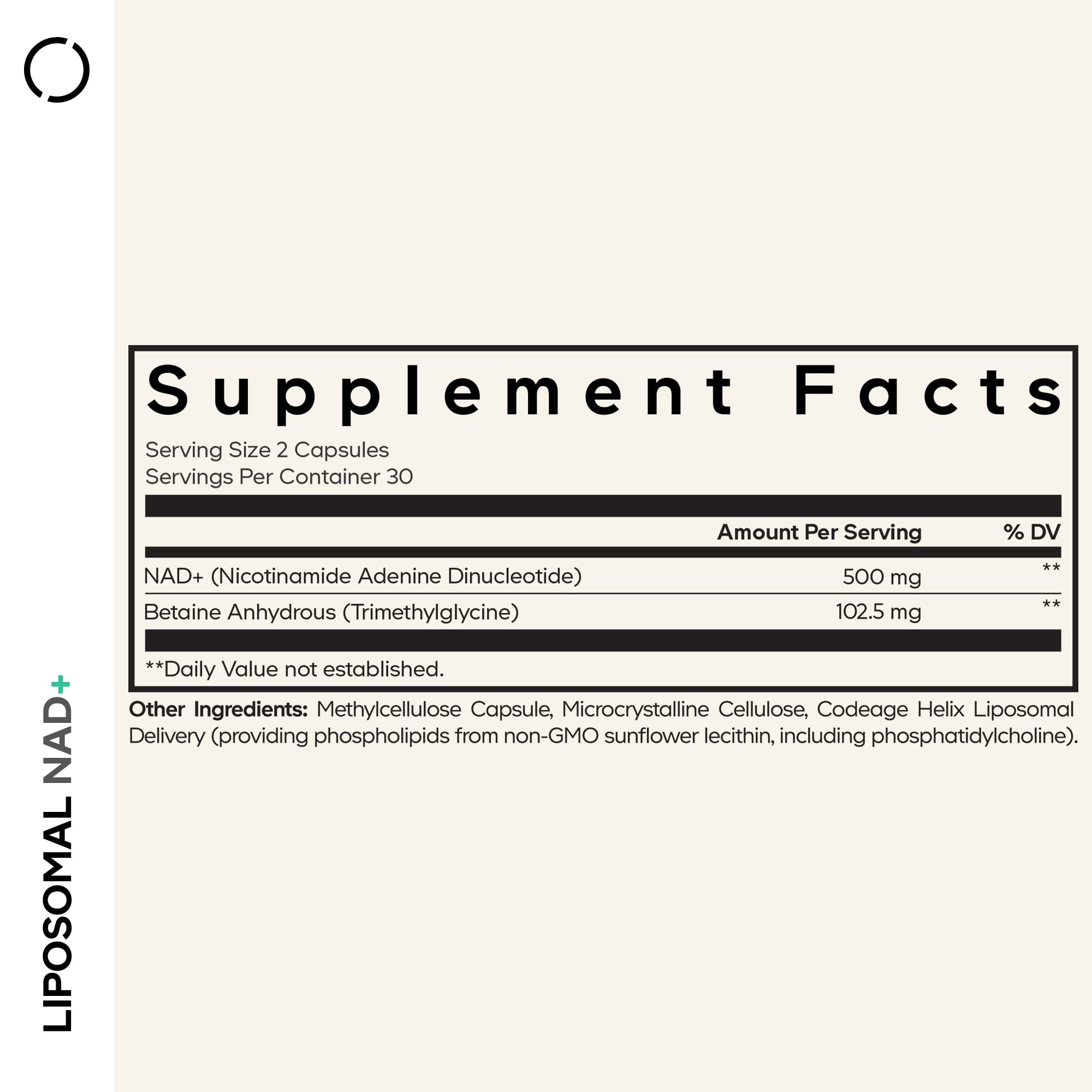 Codeage Liposomal NAD+ bottle pour demonstrates easy-to-take capsules during morning routines