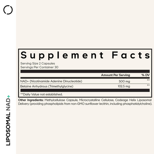 Codeage Liposomal NAD+ bottle pour demonstrates easy-to-take capsules during morning routines
