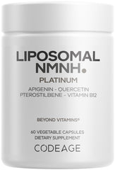 Codeage Liposomal NMNH Platinum bottle with NMNH capsules for potential NAD+ pathway support