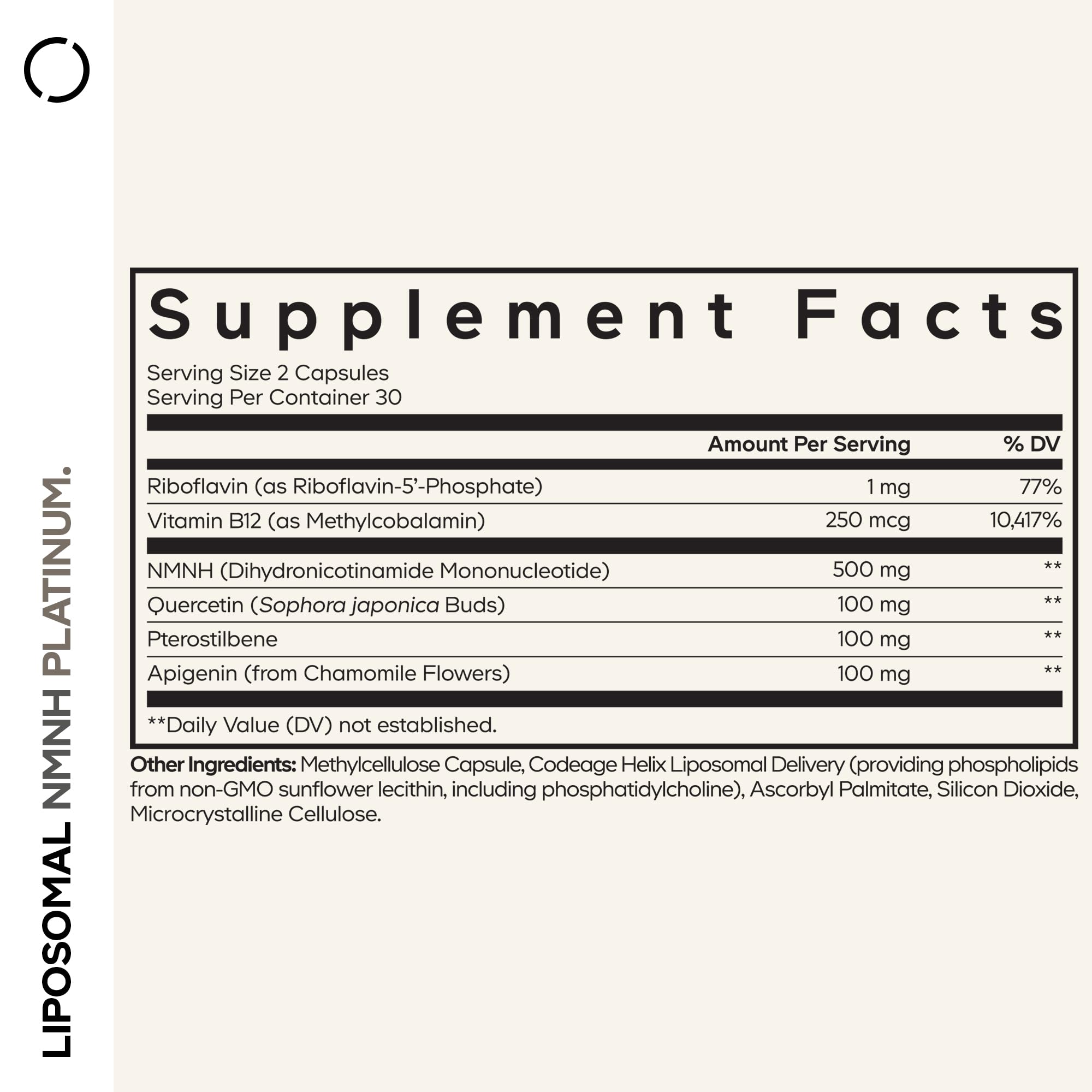Close-up of NMNH capsules highlighting liposomal delivery system and premium B vitamins