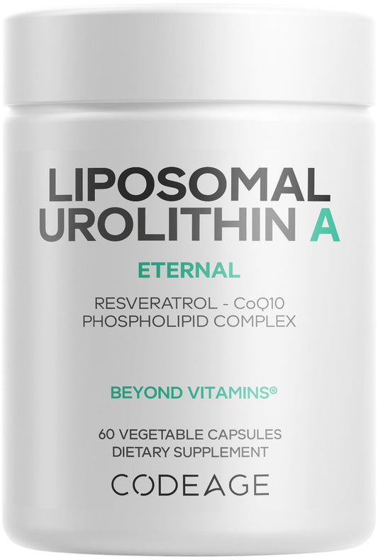 Codeage Liposomal Urolithin A bottle front view with month-long supply