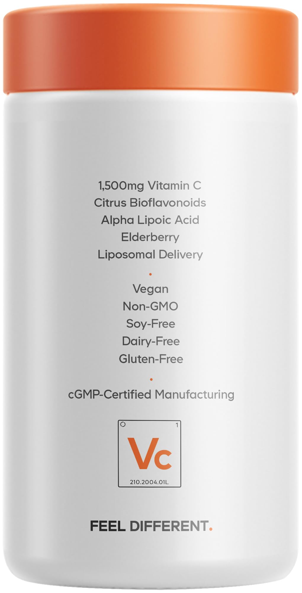 Packaging and testing documentation for Codeage Liposomal Vitamin C