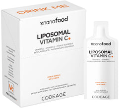 Codeage liposomal vitamin C liquid bottle displayed for daily use and on-the-go convenience