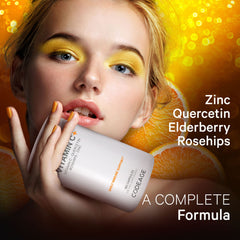 Codeage Liposomal Vitamin C quercetin packet visual highlighting antioxidant complex.