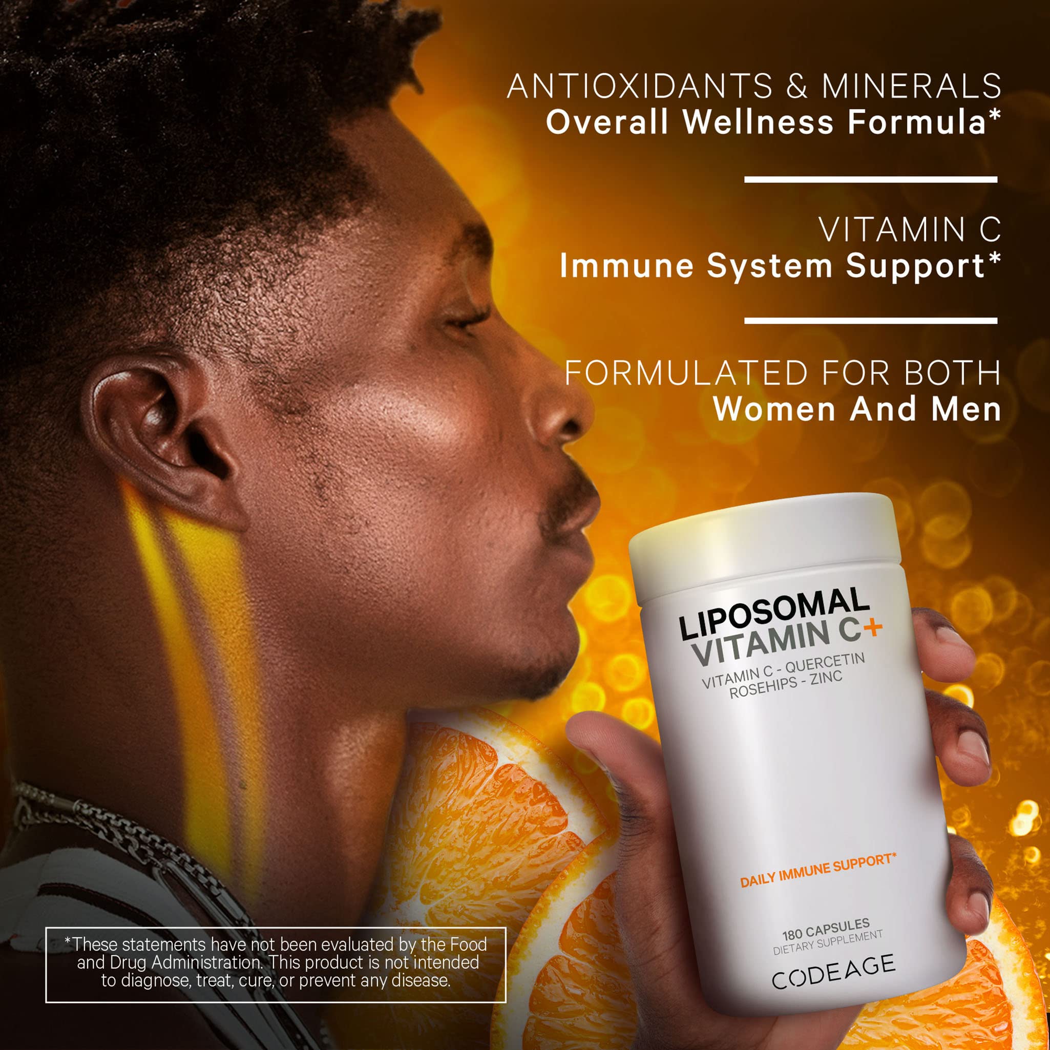 Codeage Liposomal Vitamin C vegan capsule on label.