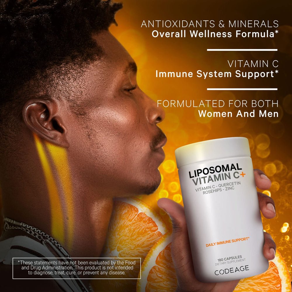 Codeage Liposomal Vitamin C vegan capsule on label.