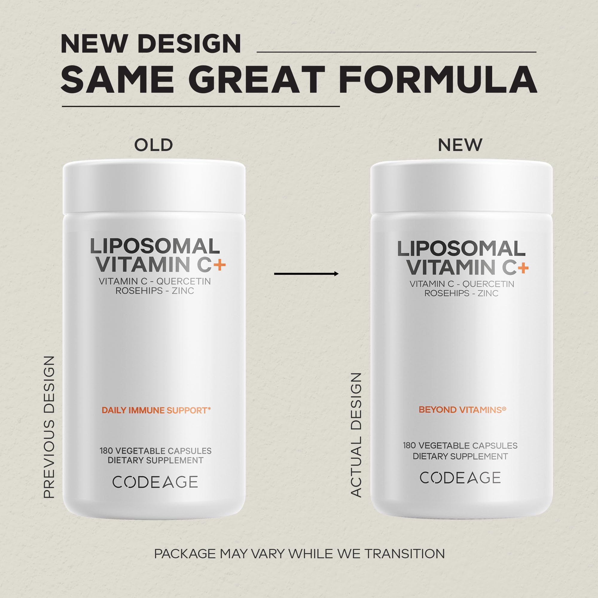 Codeage Vitamin C with zinc and elderberry on the label for daily support