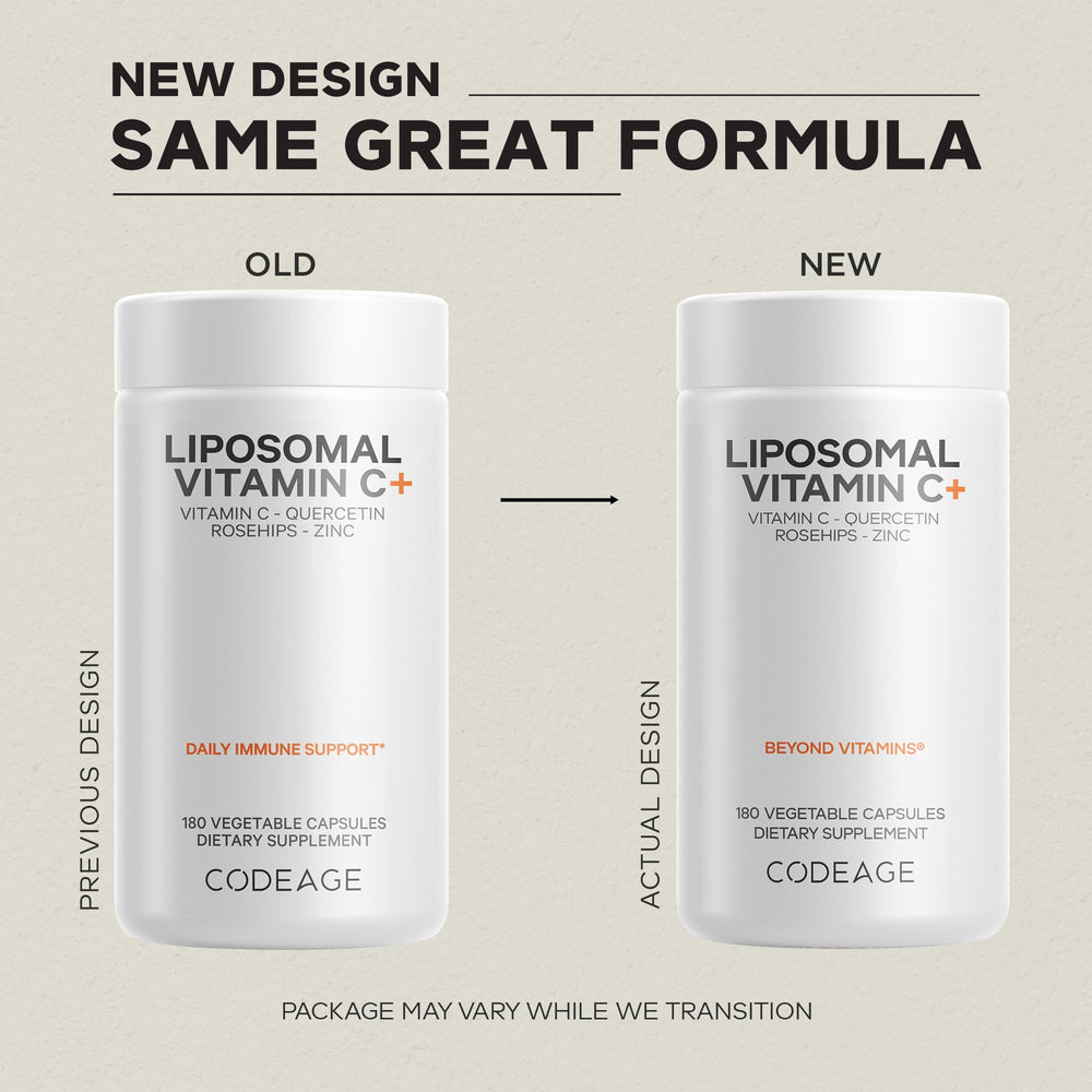 Codeage Vitamin C with zinc and elderberry on the label for daily support