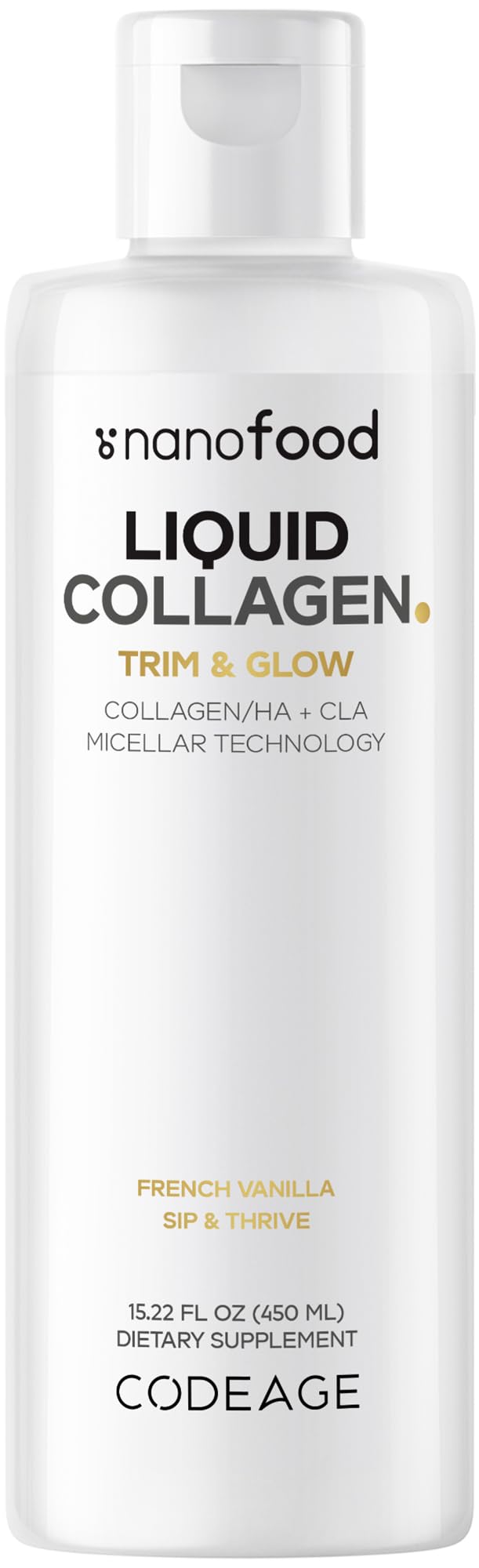 Codeage Liquid Collagen Vanilla bottle highlighting premium daily beauty support.