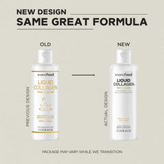 Codeage Liquid Collagen Vanilla glass reveals vibrant color and silky mouthfeel.