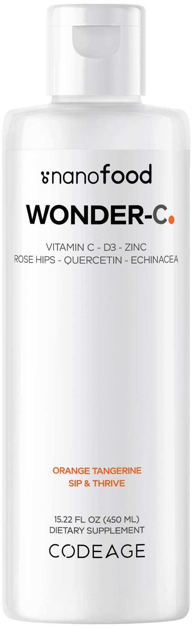 Codeage Wonder-C bottle front view, 1000 mg per serving for daily support.