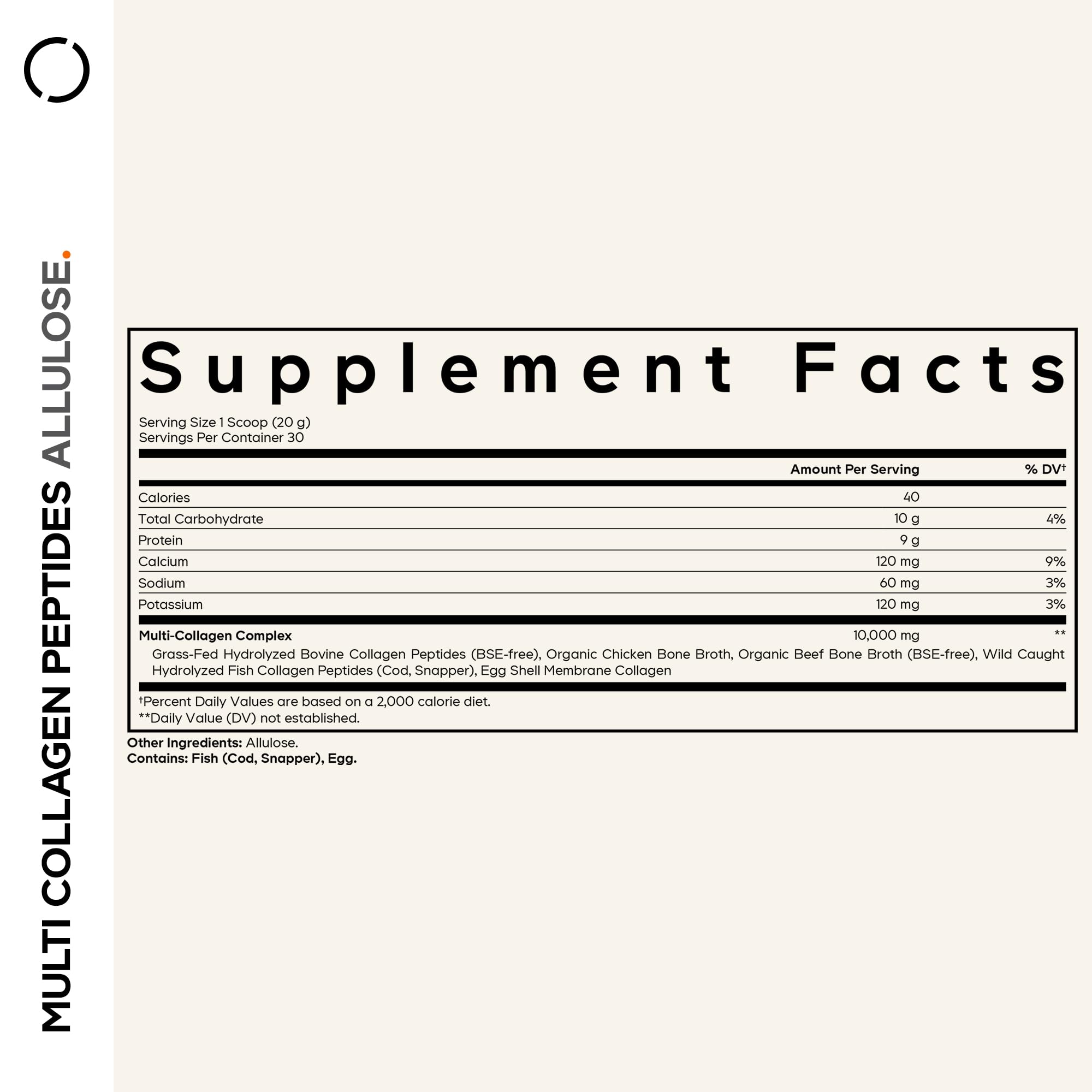 Codeage multi collagen allulose powder scoop ready for your daily serving.
