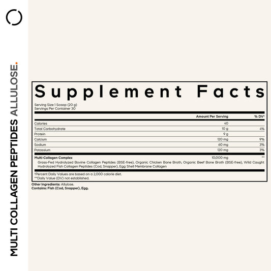 Codeage multi collagen allulose powder scoop ready for your daily serving.