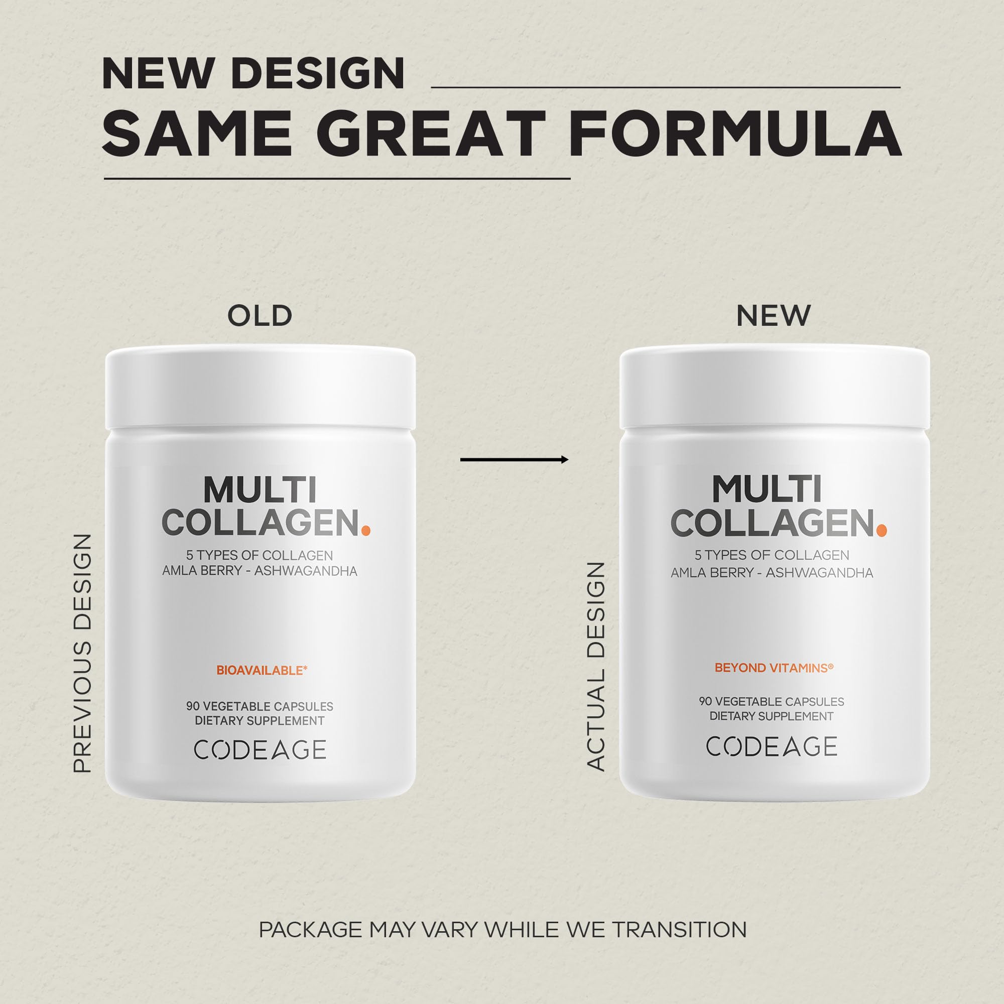 Ashwagandha and Amla ingredients in Codeage Multi Collagen for added nutrients