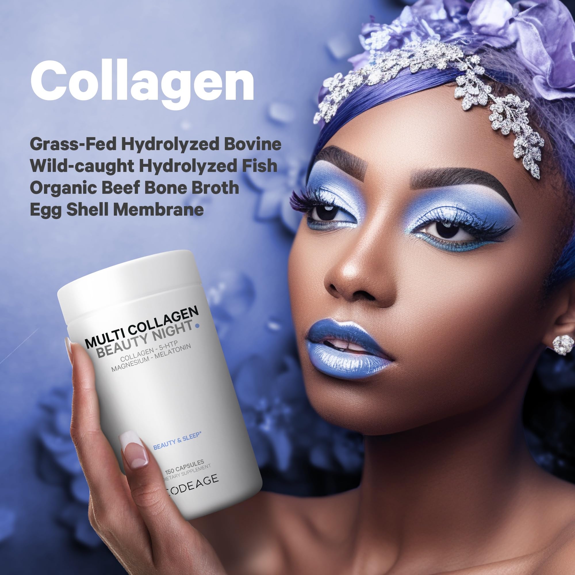 Codeage Beauty Night ingredients highlight five collagen sources.