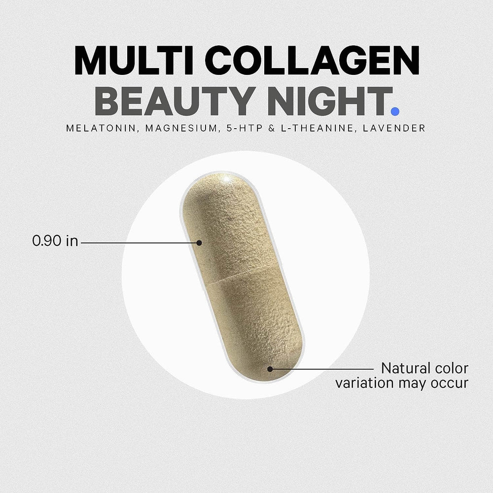 Codeage Beauty Night capsules beside lavender evokes soothing bedtime rituals.