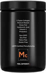 Codeage Multi Collagen Black Edition unflavored powder stirred into water for blending.