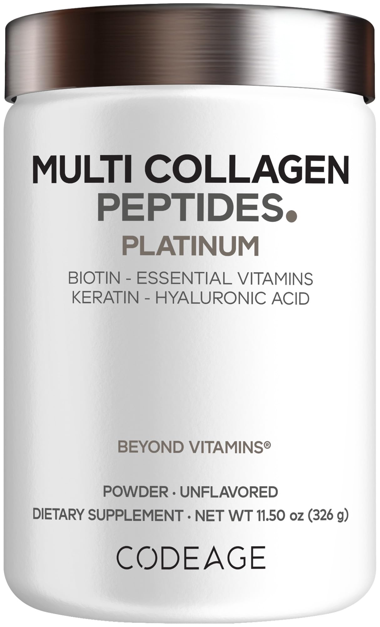 Codeage Multi Collagen bottle on the counter, signaling a daily routine