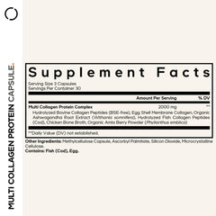 Close-up of Codeage Multi Collagen capsules highlighting easy-to-swallow form