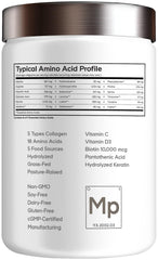 Nutrition facts panel on Codeage Multi Collagen bottle for transparency