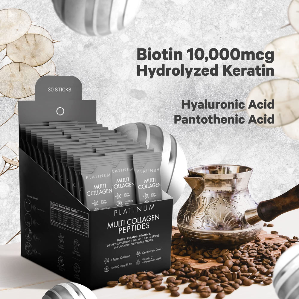 Codeage Multi Collagen Platinum Stick Pack powder dissolving in liquid