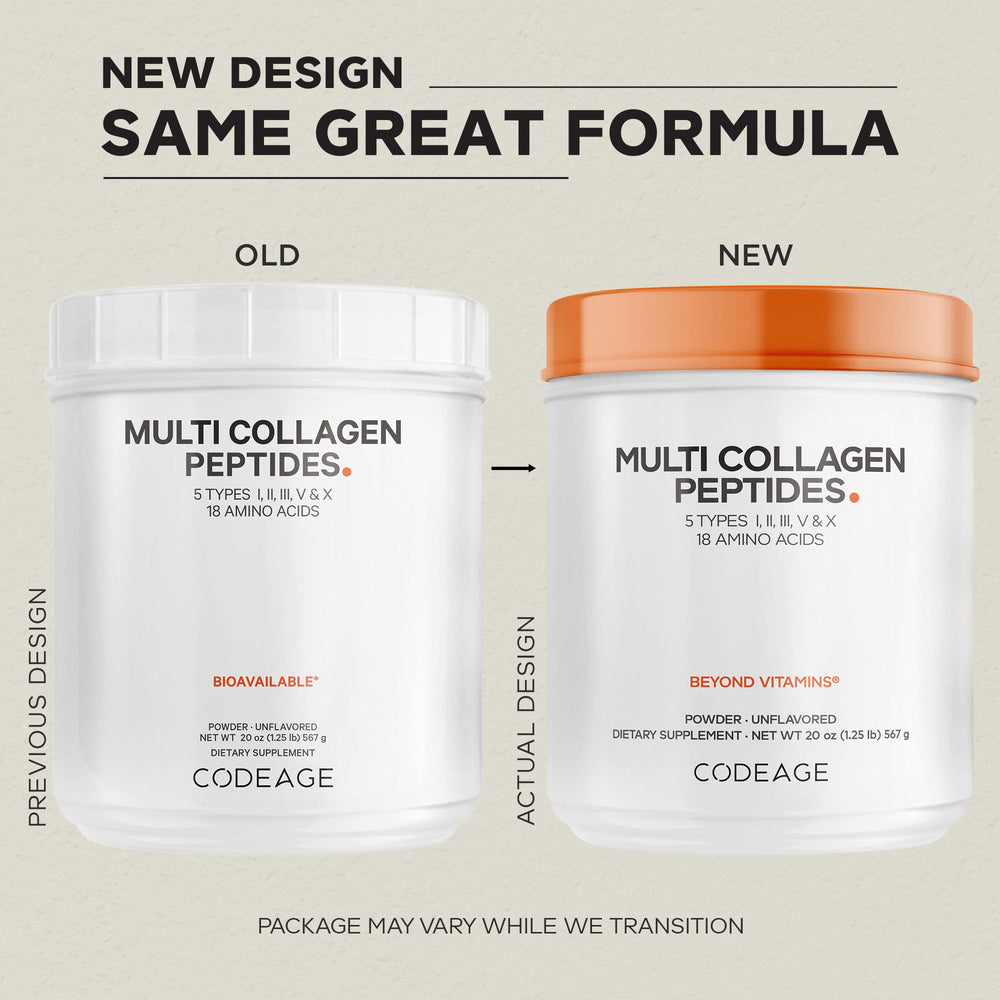 Codeage Multi Collagen unflavored powder dissolves easily in drinks