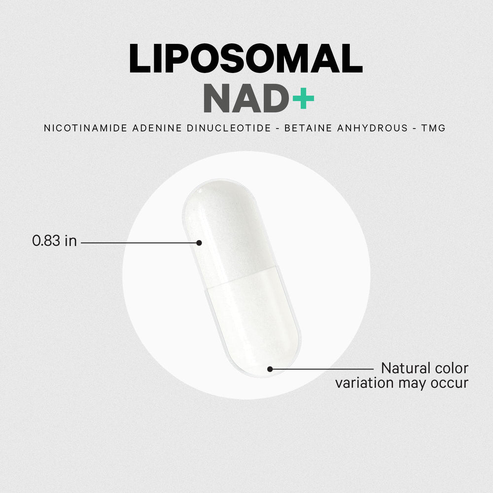 Codeage Liposomal NAD+ one-month supply box implies value and routine planning