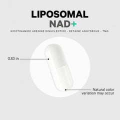 Codeage Liposomal NAD+ one-month supply box implies value and routine planning