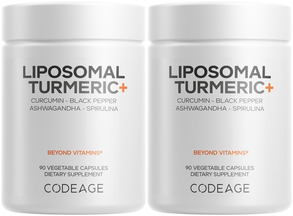 Codeage Organic Turmeric supplement bottle with vegan capsules for daily wellness