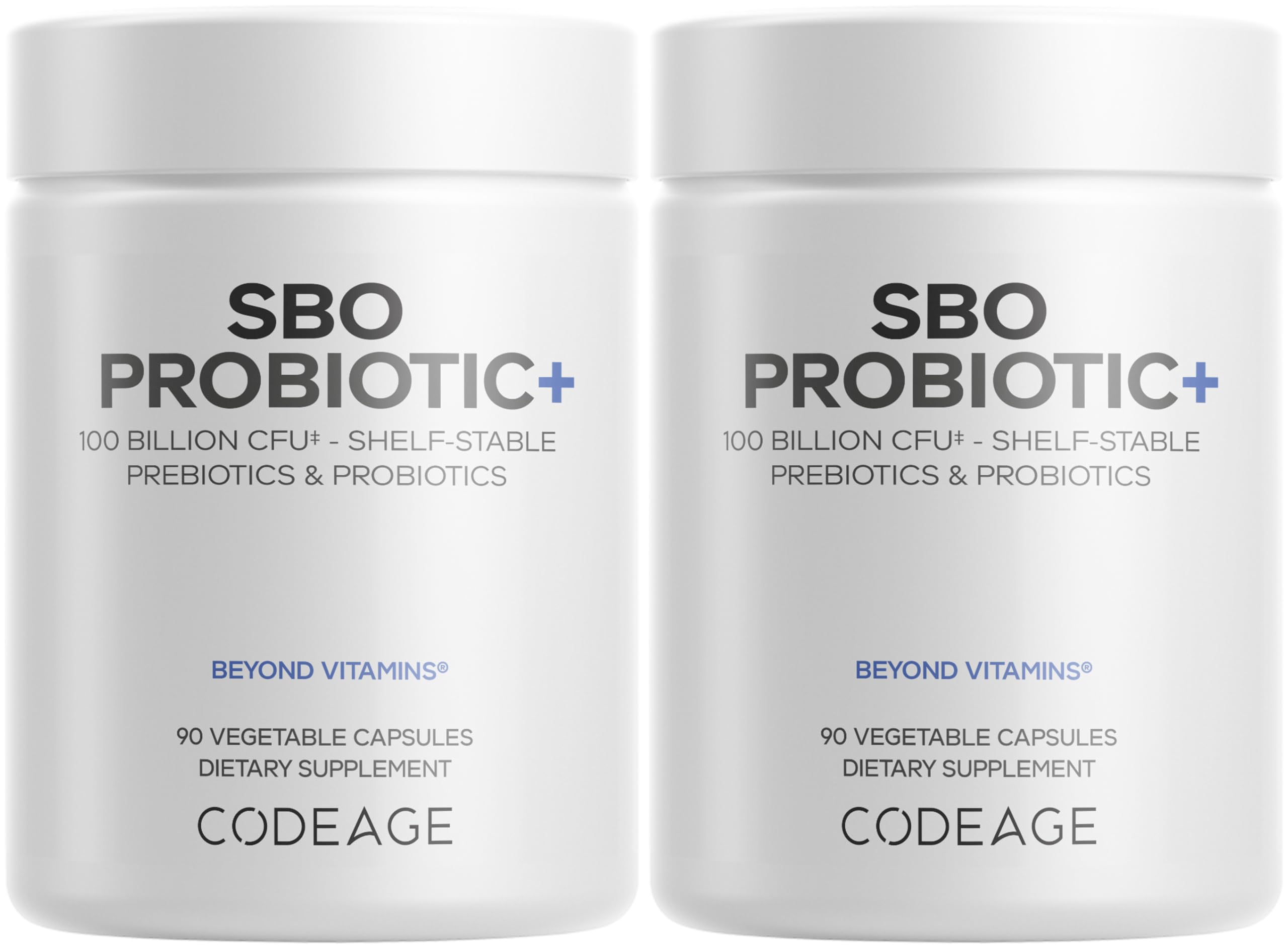 Codeage SBO Probiotic bottle and capsules for daily gut balance