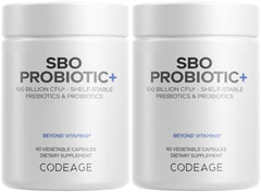 Codeage SBO Probiotic bottle and capsules for daily gut balance