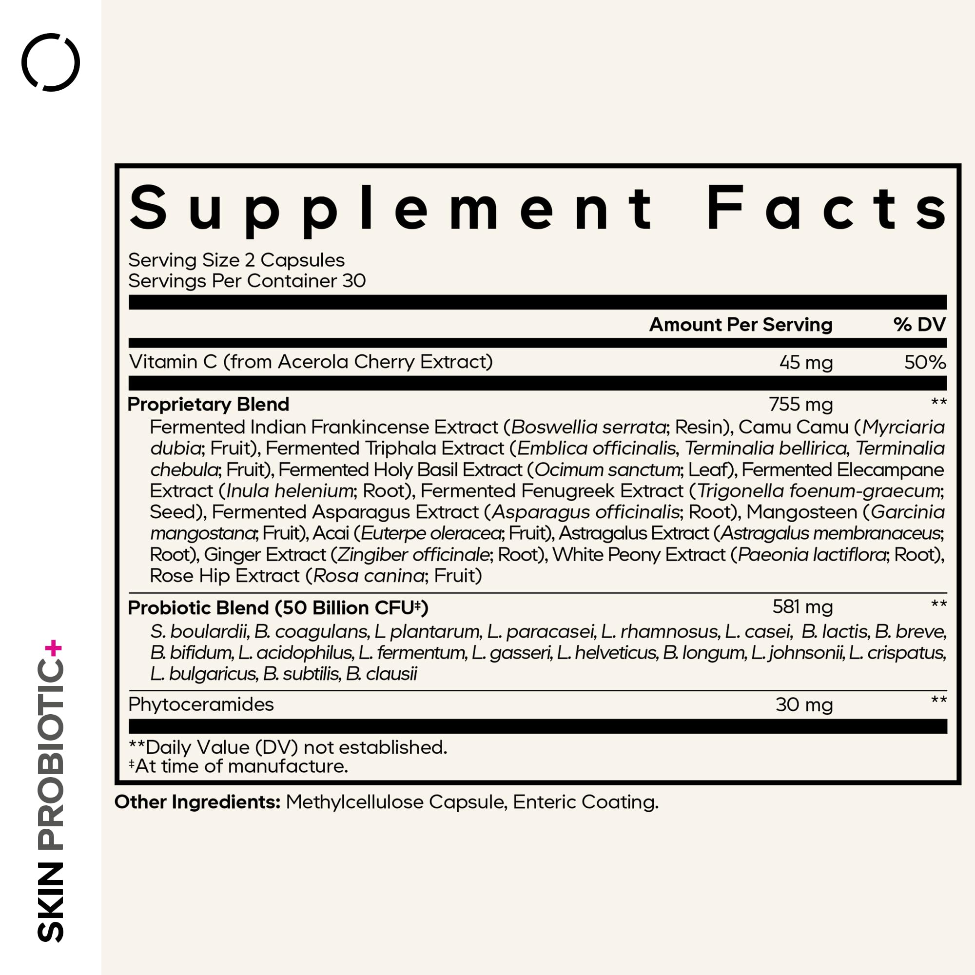 Codeage Skin Probiotics capsules ready for a convenient daily routine