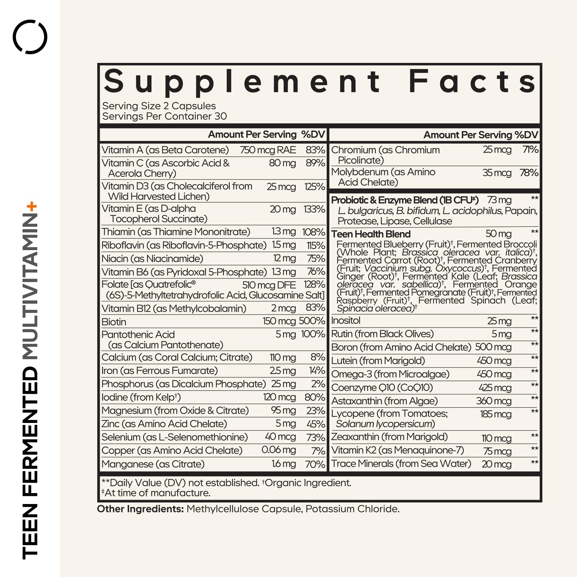 Codeage Teen Multivitamin pour demonstrates easy daily serving for active teens.