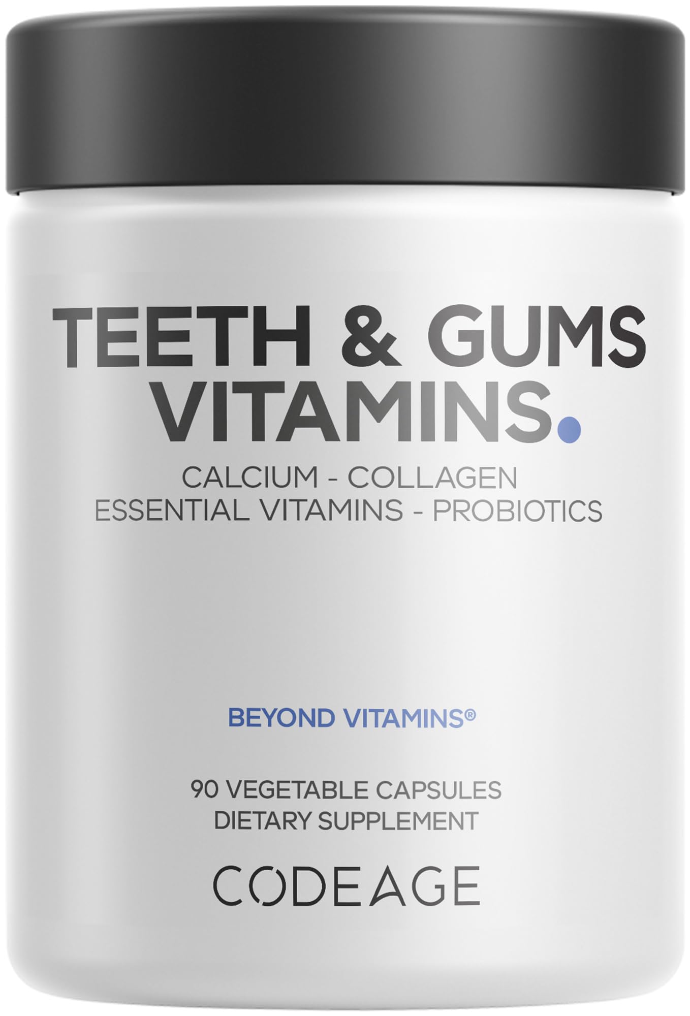 Codeage Teeth and Gums bottle for daily oral health support.