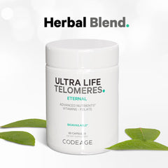 Codeage Ultra Life Telomeres US-made quality badge.