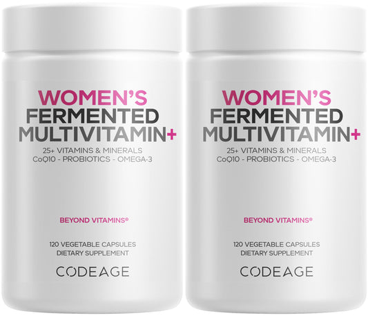 Codeage Women’s Daily Multivitamin bottle front supports daily wellness with a complete nutrient profile